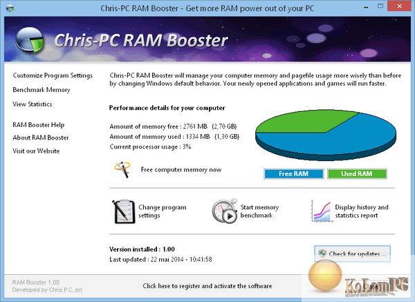 download the new version for apple Chris-PC RAM Booster 7.06.30
