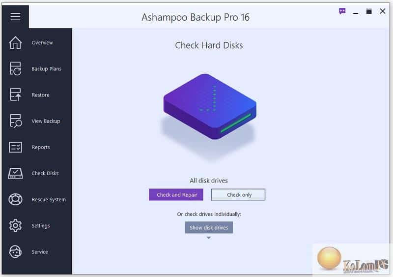 Ashampoo Backup Pro restore