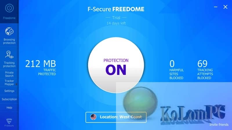 F-Secure Freedome VPN Settings