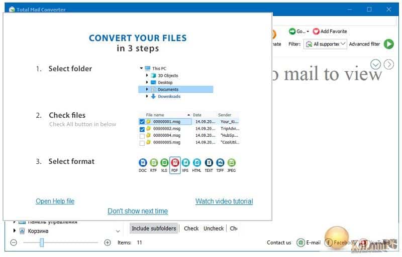 Mail Converter step by step