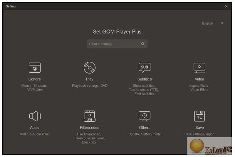 Player Plus settings