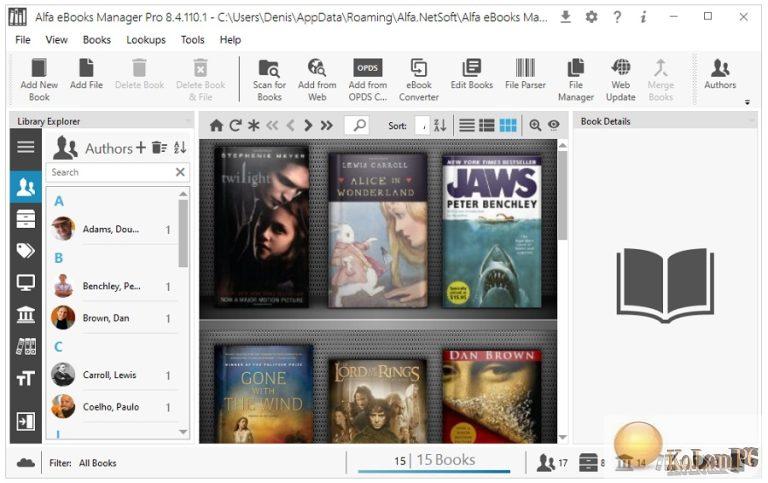 instal the new version for windows Alfa eBooks Manager Pro 8.6.20.1