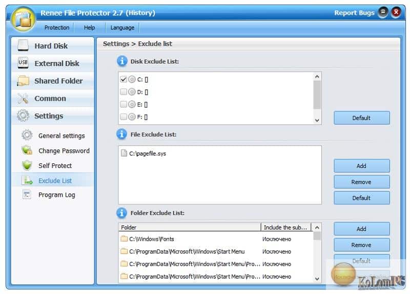 File Protector workspace 4